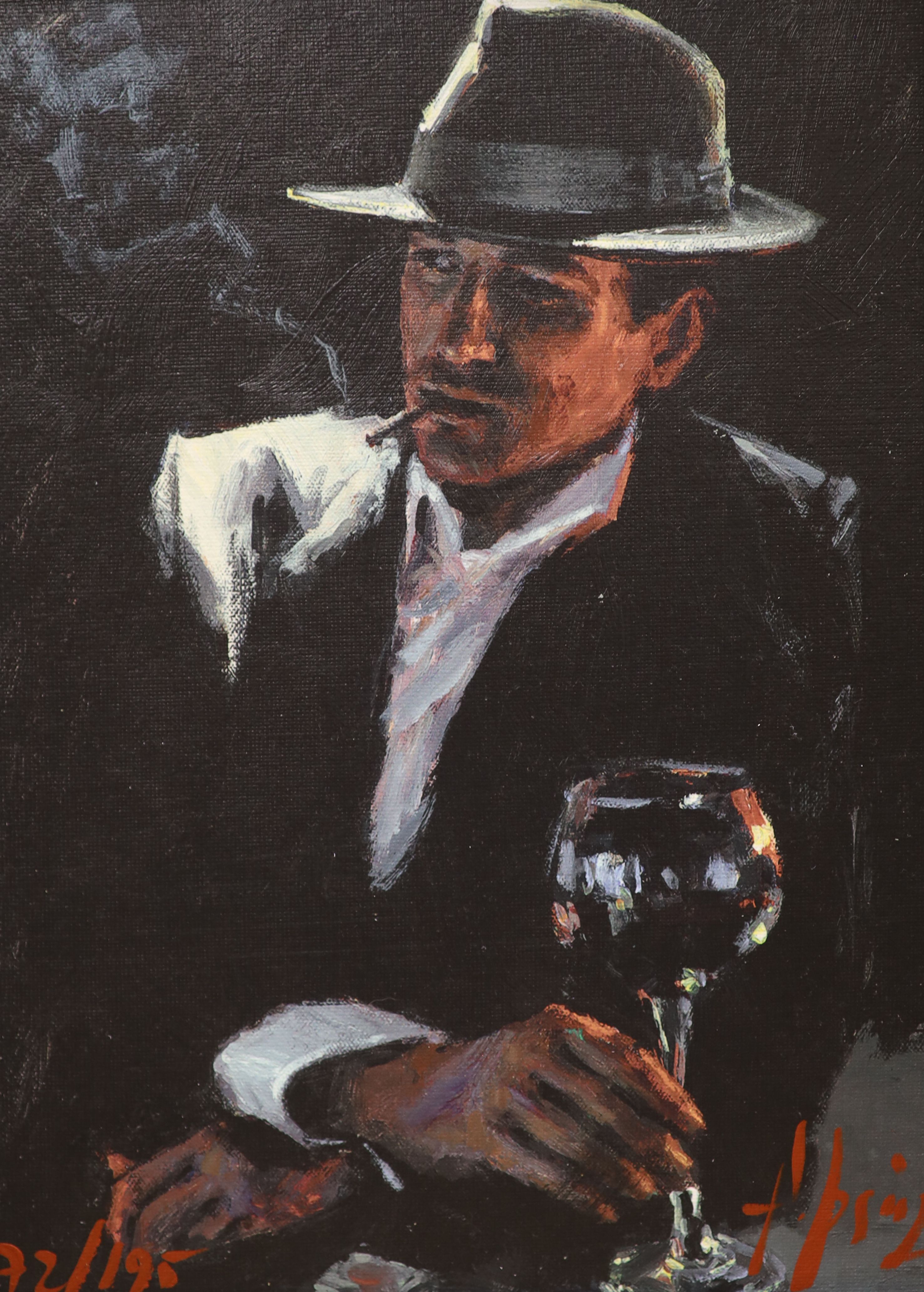Fabian Perez, embellished canvas on board, Whiskey at Las Brujas VII, 72/195, & Night Club, 72/195, both with CoA, 30 x 22cm
